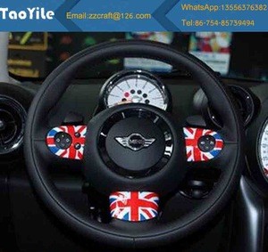 Car decorative sticker steering wheel cover for mini cooper countryman