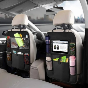 Car Seat Back Protector Tablet Holder Storage Pockets Kids Kick Mats car seat back organizer Car Organizers Storage