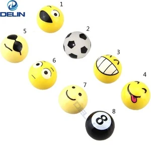 Cars Smile Happy Face expression Ball Shape wheel Tyre Tire Valve Stems Caps Valve Cover