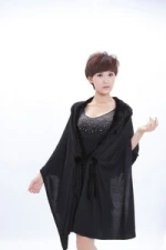 Cashmere knitted rabbit fur shawl