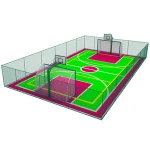 CE certificated gymnastic trampoline playground for basketball playground