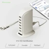 Ce Rohs Kc Hot Pd Qc3.0 6 Port Charger Usb Quick Charge Fast Usb Charger EU UK KR Pin Pd GaN Adapter GaN Charger