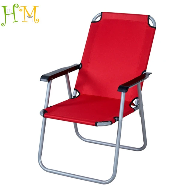 Cheap Folding Durable Beach Chair Metal Frame With 600D Oxford Fabric