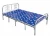 Import cheap folding metal single bed with plywood base from China