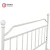 Import Cheap modern full size white decorative iron storage queen single metal bed frame from China