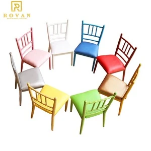 cheap party kids children metal chiavari chair with fix pu leather soft cushion for sale barber chair
