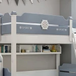 Cheap Stock Children Wooden Furniture Boys Bedroom Set Kids Bunker Beds