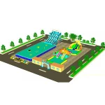 Cheap Wholesale Premium Quality Large Inflatable Water Park Slide with Pool