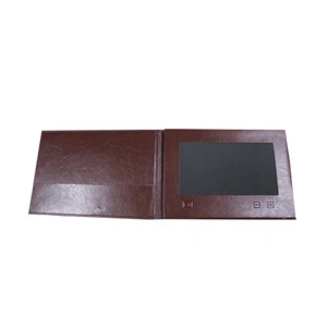 Cheapest Price Hd Lcd Screen Leather  Video Brochure In Paper Crafts