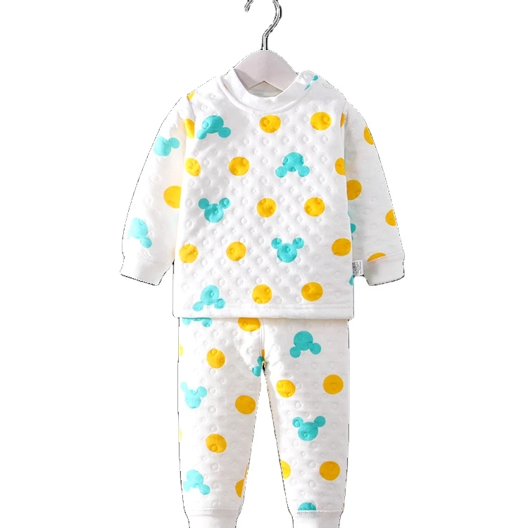 Children&#x27;s thermal underwear set  baby boy baby girl Autumn suit spring and autumn cotton padded thickened pajamas