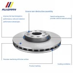 China coated rotor brake 517122c000H auto spare parts 203 brake disc