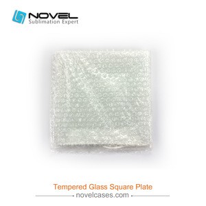 China High Quality Sublimation Tempered Glass Square Plate, DIY Personality Plate