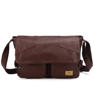 China Hot New Product Men&#39;s Shoulder Bag Retro Brown Messenger Bag Casual Handbag Crossbody Bag