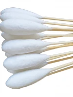 China Manufacturer Custom Disposable Wooden Stick Cotton Swab