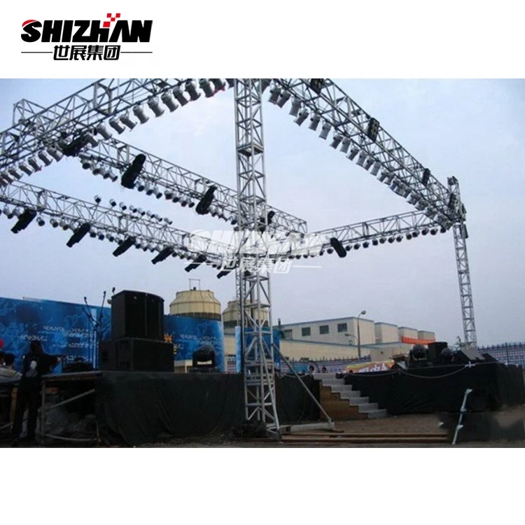 China Outdoor Concert Project Black Aluminum Roof  Truss System Design