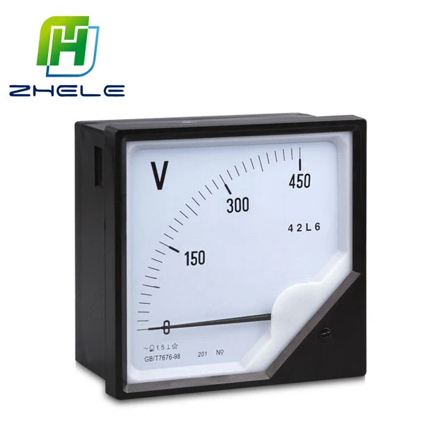 China Supplier 120X120mm AC450V Class 2.5 Square Panel Meter Analog Voltmeter Needle Pointer Volt Meter