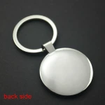 China Supplier High Quality Wholesale custom logo key chain, Round Shape Promotion Metal Key chain