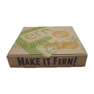 China supply custom logo printed pizza corrugated paper boxes for packaging