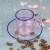 Import China Wholesale Custom Reusable Hand Made Amber Single Wall Borosilicate Colored Tea Small Glass Cups Set with Round Saucer from China