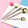 China Wholesale Pink Stainless Steel Dinnerware Set with Knife Fork Spoons