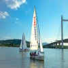 China&#x27;s cheapest Selling 8m long fiberglass luxury yacht 23-feet racing sailboat