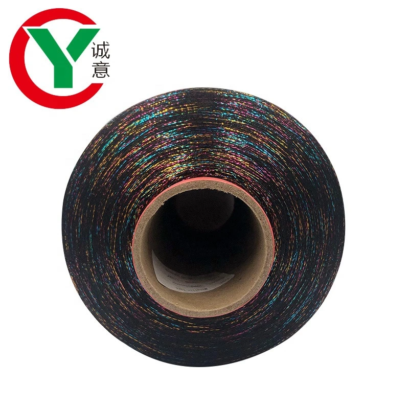 chinese lurex metallic yarn manufacturer best sales cheap sparkle rainbow metallic yarn
