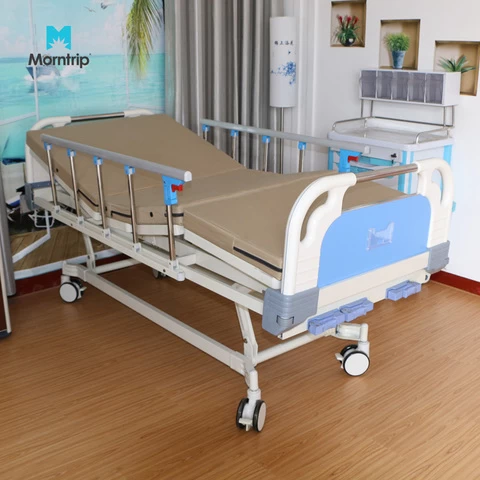 Chinese Manufacturer Good Quality 3 Cranks Medical Electric Icu Vehicle Patient Hospital Bed