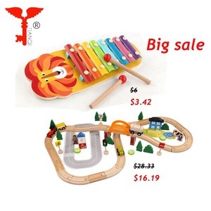 Christmas Special Wooden train set deformed 3d interaction slot toys for perschoolers and wooden rainbow xylophone