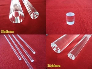 clear color quartz glass rod