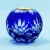 Import Cobalt blue colored hand engraved glass clock ball glass marble for decoration from China
