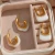Import Colorful Transparent Resin Earrings Geometric U Shape Hoop Earrings Gold Color Metal Women Earrings Party Jewelry from China