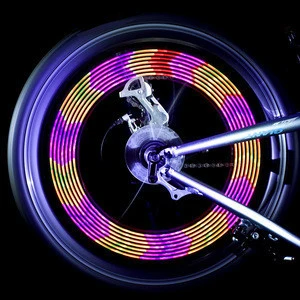 Colorful waterproof programmable USB rechargeable bike spoke light 30 pattern LED Bicycle wheel Light