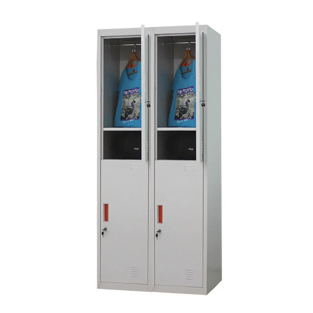 Commercial Gym Furniture 4 Comparmtnet Steel Lockers For Fitness Center