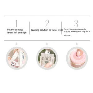 Contact lens washer ultrasonic lens case
