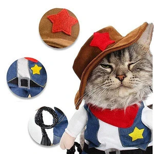 Costume with Hat Dog Clothes Halloween Costumes for Cat and Small dog apparel pet clothes