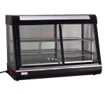 Counter top hot food display warmer / snack warmer display / glass food warmer display showcase