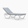 CR2271-L aluminum adjustable backrest sun bed belt woven beach sun lounger