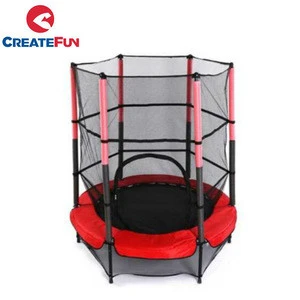 CreateFun Fitness Indoor Sports High Grade 55 Inch 140 cm Kids Children Trampoline with Safety Net