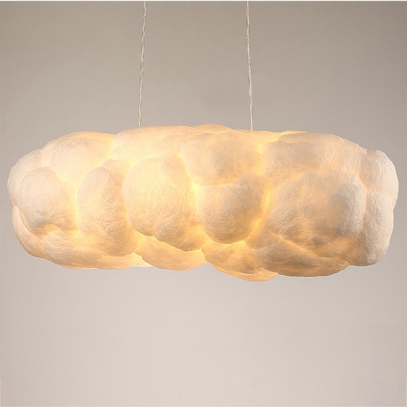 Creative White Floating Clouds Shape chandeliers ceiling Bar LED Decorative Pendant Lamp for Indoor