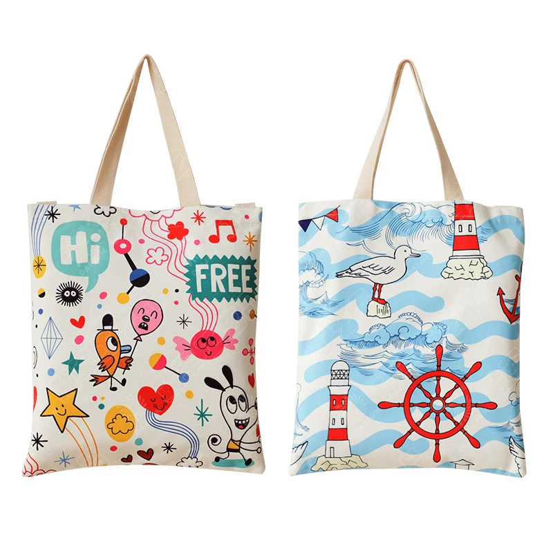 Custom Blank Sublimation Printing Canvas Shopping Bag Canvas Tote Bag
