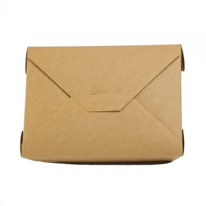 Custom Disposable Kraft Paper Packaging Take Away Fast Food Box Hamburger Hot dog Fried Chicken Food Container Paper Box