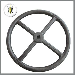 custom ductile iron casting handwheel with square bore