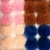 Custom fashion colorful rainbow faux fox fur heart pom pom for key chain 18cm