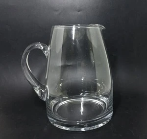 custom hand blown large clear premium glass water jug set