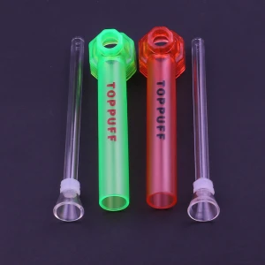 Custom High Quality TopPuff Portable Water Hookah Pipe Screw on Bottle Converter On The Go 5 Colors Water Hookah Straw Hose Pipe