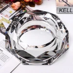 Custom K9 Top Crystal Smoking Ashtray, Glass Office Supplies