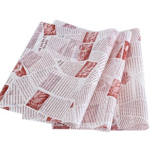 Custom KFC/Mcdonalds paper food packaging Hamburger wrapping paper with LOGO printing