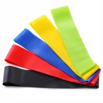 Custom Logo 5 Colors Yoga Fitness Exercise Resistance Hip Rubber Bands