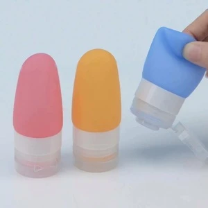 Custom Logo Silicone Refillable Squeezable Travel Shampoo Bottles Kit leakproof silicone travel bottle Set For Gift