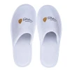 Custom logo washable disposable eco friendly hotel guest room slippers